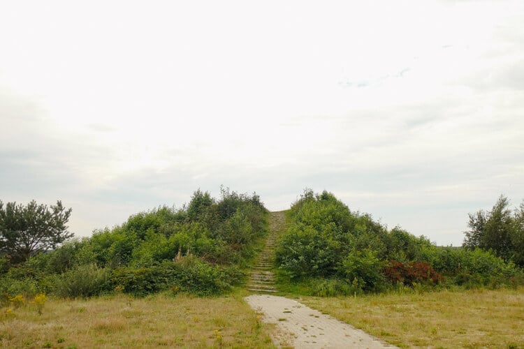 Uitkijkheuvel in het Bargerveen tijdens het wandelen van het Noaberpad